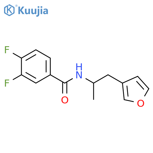 3,4-difluoro-N-[1-(furan-3-yl)propan-2-yl]benzamide structure