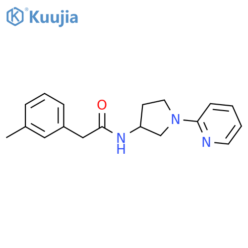 2-(3-methylphenyl)-N-(1-pyridin-2-ylpyrrolidin-3-yl)acetamide structure