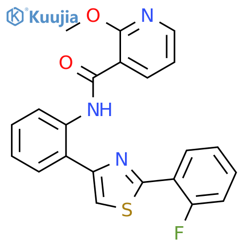 N-[2-[2-(2-Fluorophenyl)-4-thiazolyl]phenyl]-2-methoxy-3-pyridinecarboxamide structure