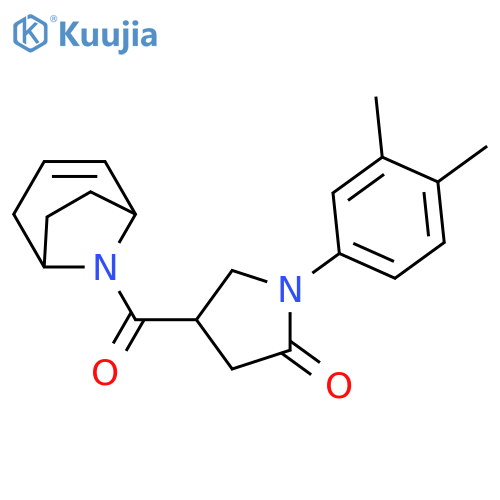 4-(8-azabicyclo[3.2.1]oct-3-ene-8-carbonyl)-1-(3,4-dimethylphenyl)pyrrolidin-2-one structure