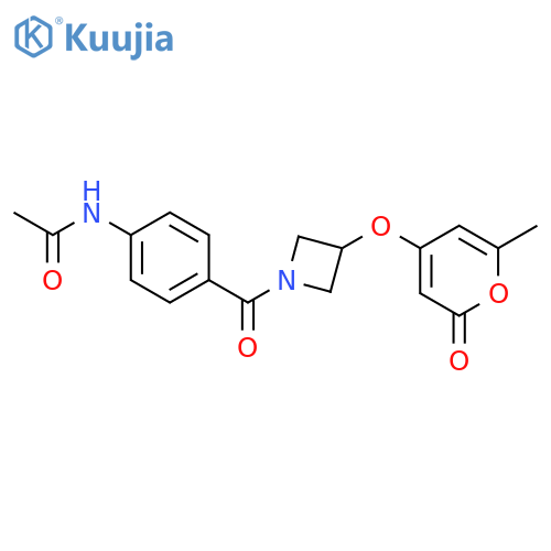 N-[4-[[3-[(6-Methyl-2-oxo-2H-pyran-4-yl)oxy]-1-azetidinyl]carbonyl]phenyl]acetamide structure