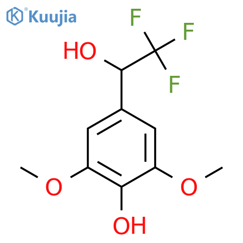 2,6-Dimethoxy-4-(2,2,2-trifluoro-1-hydroxyethyl)phenol structure