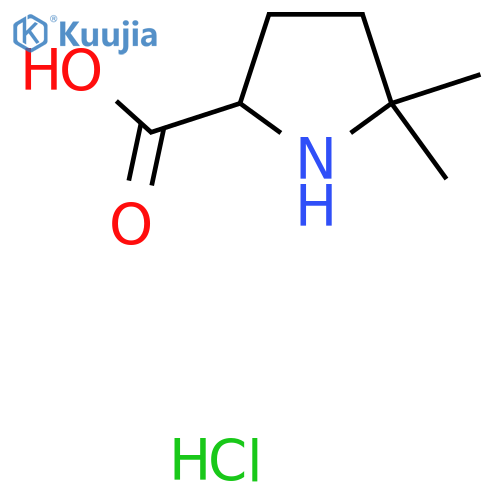 5,5-dimethylpyrrolidine-2-carboxylic acid;hydrochloride structure