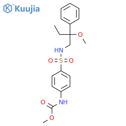methyl (4-(N-(2-methoxy-2-phenylbutyl)sulfamoyl)phenyl)carbamate structure