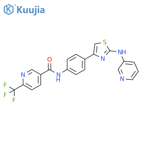 N-[4-[2-(3-Pyridinylamino)-4-thiazolyl]phenyl]-6-(trifluoromethyl)-3-pyridinecarboxamide structure