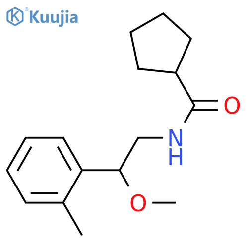 N-[2-methoxy-2-(2-methylphenyl)ethyl]cyclopentanecarboxamide structure