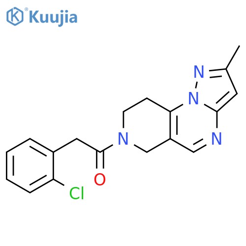 2-(2-Chlorophenyl)-1-(8,9-dihydro-2-methylpyrazolo[1,5-a]pyrido[3,4-e]pyrimidin-7(6H)-yl)ethanone structure