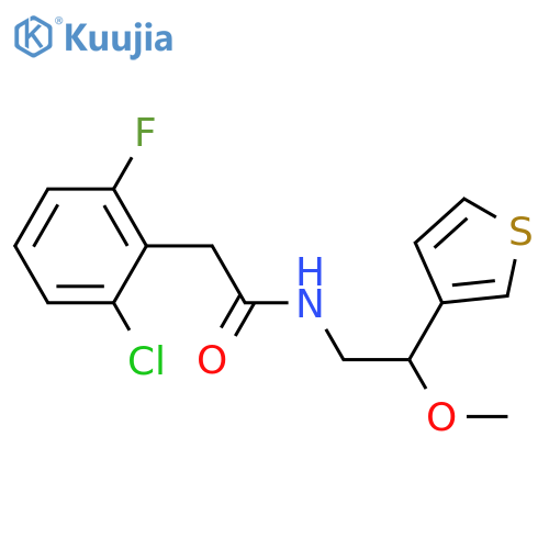 2-(2-chloro-6-fluorophenyl)-N-[2-methoxy-2-(thiophen-3-yl)ethyl]acetamide structure