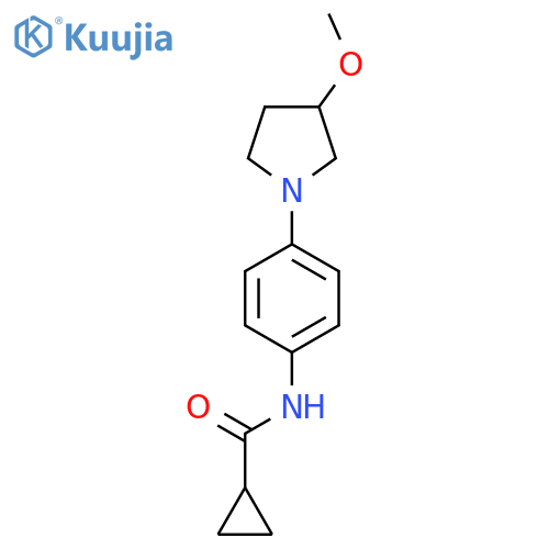 N-4-(3-methoxypyrrolidin-1-yl)phenylcyclopropanecarboxamide structure