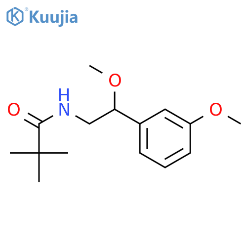N-[2-methoxy-2-(3-methoxyphenyl)ethyl]-2,2-dimethylpropanamide structure