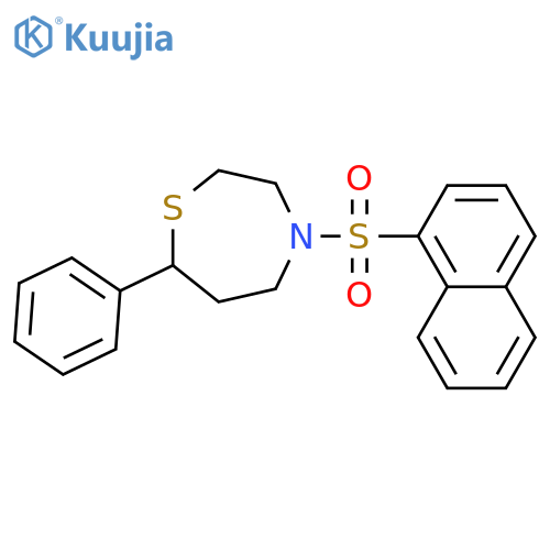 4-(naphthalene-1-sulfonyl)-7-phenyl-1,4-thiazepane structure