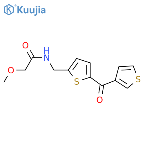 2-methoxy-N-{[5-(thiophene-3-carbonyl)thiophen-2-yl]methyl}acetamide structure
