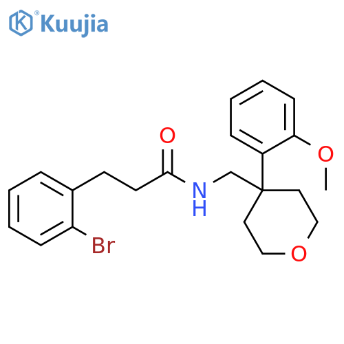 3-(2-bromophenyl)-N-{[4-(2-methoxyphenyl)oxan-4-yl]methyl}propanamide structure