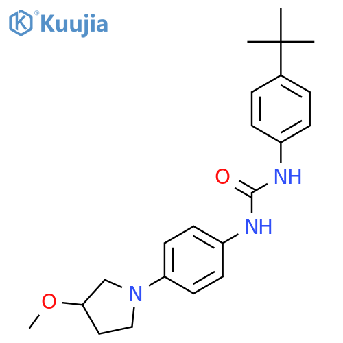 1-(4-tert-butylphenyl)-3-4-(3-methoxypyrrolidin-1-yl)phenylurea structure