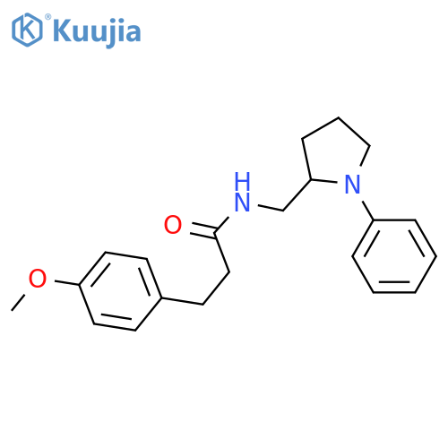 3-(4-methoxyphenyl)-N-[(1-phenylpyrrolidin-2-yl)methyl]propanamide structure