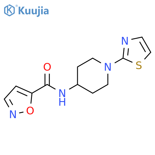 N-[1-(2-Thiazolyl)-4-piperidinyl]-5-isoxazolecarboxamide structure