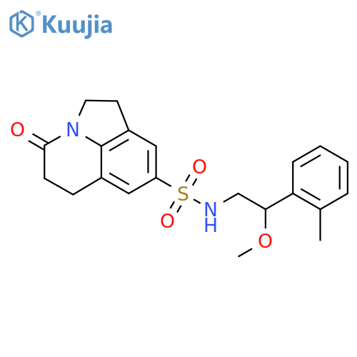N-(2-methoxy-2-(o-tolyl)ethyl)-4-oxo-2,4,5,6-tetrahydro-1H-pyrrolo[3,2,1-ij]quinoline-8-sulfonamide structure