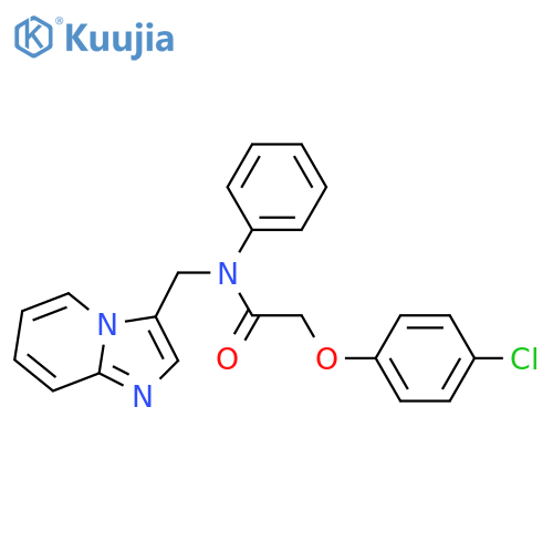 2-(4-chlorophenoxy)-N-({imidazo[1,2-a]pyridin-3-yl}methyl)-N-phenylacetamide structure
