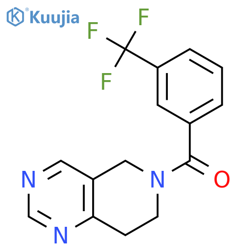 7,8-dihydro-5H-pyrido[4,3-d]pyrimidin-6-yl-[3-(trifluoromethyl)phenyl]methanone structure