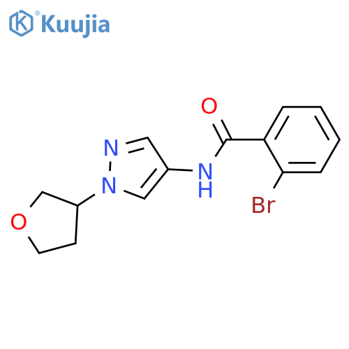 2-bromo-N-[1-(oxolan-3-yl)pyrazol-4-yl]benzamide structure