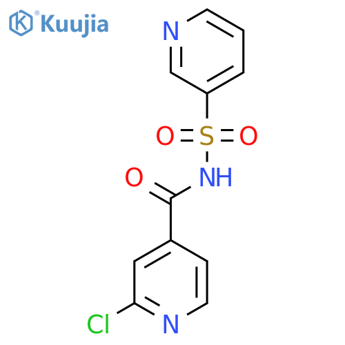 2-chloro-N-(pyridine-3-sulfonyl)pyridine-4-carboxamide structure