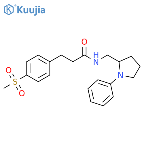 3-(4-methanesulfonylphenyl)-N-[(1-phenylpyrrolidin-2-yl)methyl]propanamide structure