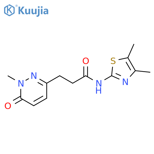 3-Pyridazinepropanamide, N-(4,5-dimethyl-2-thiazolyl)-1,6-dihydro-1-methyl-6-oxo- structure