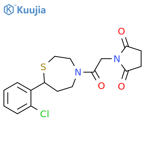 1-{2-[7-(2-chlorophenyl)-1,4-thiazepan-4-yl]-2-oxoethyl}pyrrolidine-2,5-dione structure