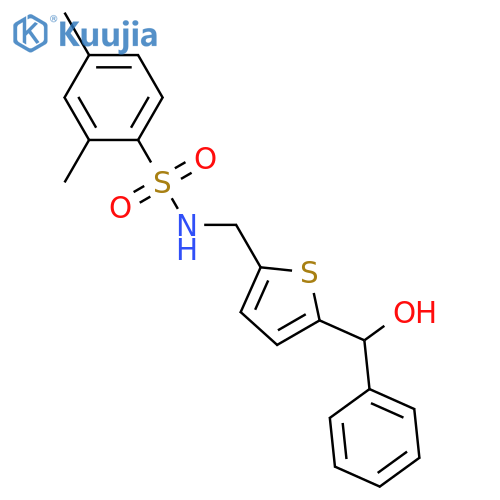 N-({5-[hydroxy(phenyl)methyl]thiophen-2-yl}methyl)-2,4-dimethylbenzene-1-sulfonamide structure
