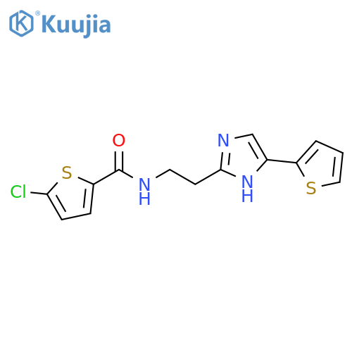 5-chloro-N-{2-[4-(thiophen-2-yl)-1H-imidazol-2-yl]ethyl}thiophene-2-carboxamide structure
