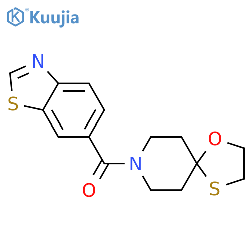 8-(1,3-benzothiazole-6-carbonyl)-1-oxa-4-thia-8-azaspiro4.5decane structure