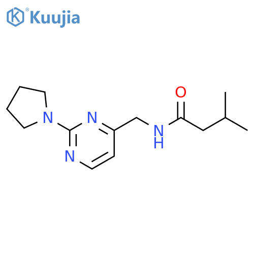 3-methyl-N-{[2-(pyrrolidin-1-yl)pyrimidin-4-yl]methyl}butanamide structure