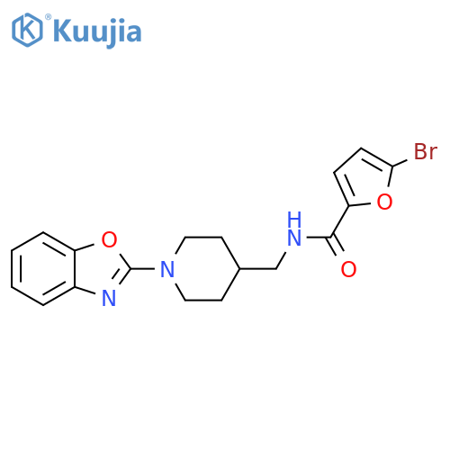 N-{[1-(1,3-benzoxazol-2-yl)piperidin-4-yl]methyl}-5-bromofuran-2-carboxamide structure