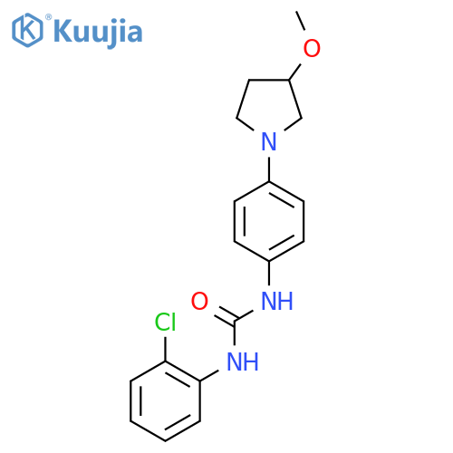 1-(2-chlorophenyl)-3-4-(3-methoxypyrrolidin-1-yl)phenylurea structure