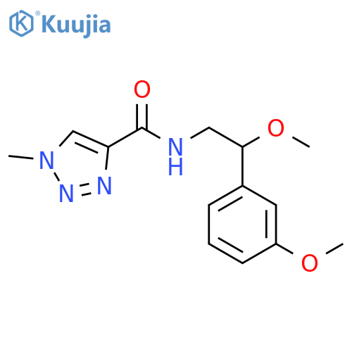 N-[2-Methoxy-2-(3-methoxyphenyl)ethyl]-1-methyl-1H-1,2,3-triazole-4-carboxamide structure