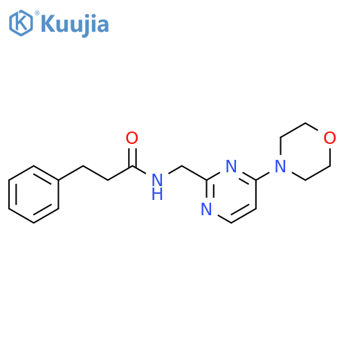 N-{[4-(morpholin-4-yl)pyrimidin-2-yl]methyl}-3-phenylpropanamide structure