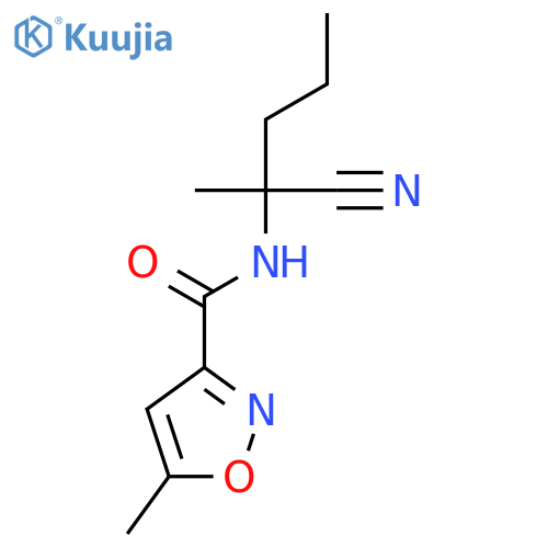 N-(1-cyano-1-methylbutyl)-5-methyl-1,2-oxazole-3-carboxamide structure