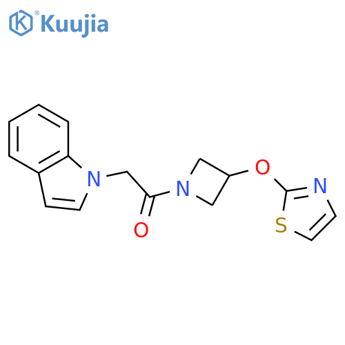 2-indol-1-yl-1-[3-(1,3-thiazol-2-yloxy)azetidin-1-yl]ethanone structure