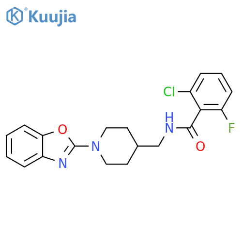 N-{[1-(1,3-benzoxazol-2-yl)piperidin-4-yl]methyl}-2-chloro-6-fluorobenzamide structure
