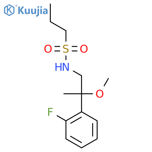 N-[2-(2-Fluorophenyl)-2-methoxypropyl]propane-1-sulfonamide structure