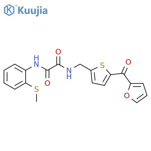 N-{[5-(furan-2-carbonyl)thiophen-2-yl]methyl}-N'-[2-(methylsulfanyl)phenyl]ethanediamide structure