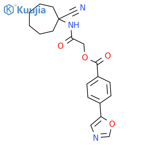 [(1-Cyanocycloheptyl)carbamoyl]methyl 4-(1,3-oxazol-5-yl)benzoate structure