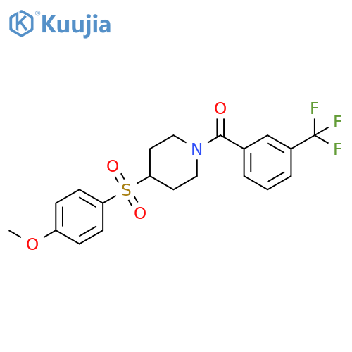 4-(4-methoxybenzenesulfonyl)-1-[3-(trifluoromethyl)benzoyl]piperidine structure