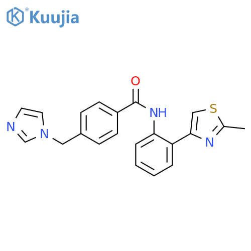 4-(imidazol-1-ylmethyl)-N-[2-(2-methyl-1,3-thiazol-4-yl)phenyl]benzamide structure