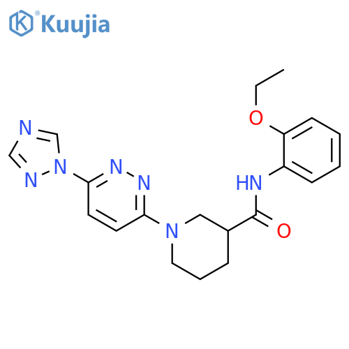 N-(2-ethoxyphenyl)-1-[6-(1,2,4-triazol-1-yl)pyridazin-3-yl]piperidine-3-carboxamide structure