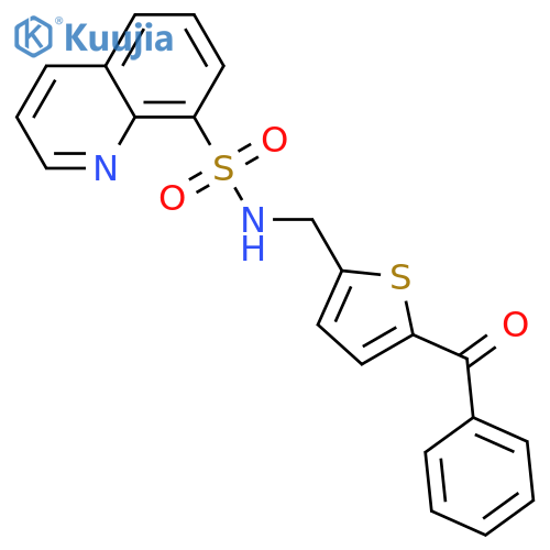 N-[(5-benzoylthiophen-2-yl)methyl]quinoline-8-sulfonamide structure