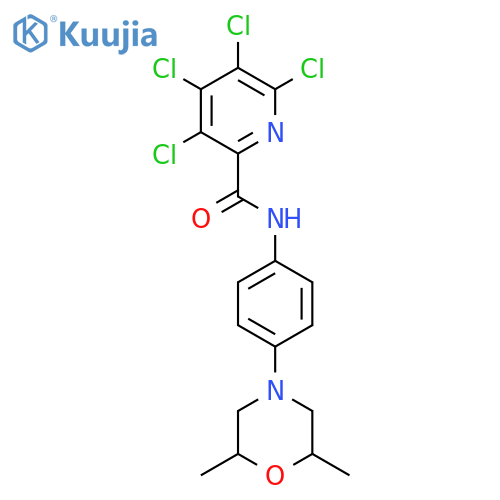 3,4,5,6-tetrachloro-N-[4-(2,6-dimethylmorpholin-4-yl)phenyl]pyridine-2-carboxamide structure
