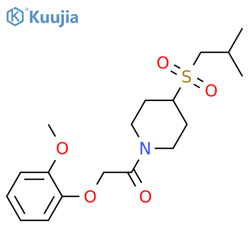 2-(2-methoxyphenoxy)-1-[4-(2-methylpropanesulfonyl)piperidin-1-yl]ethan-1-one structure