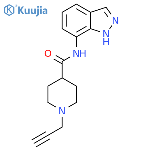 N-(2H-indazol-7-yl)-1-(prop-2-yn-1-yl)piperidine-4-carboxamide structure
