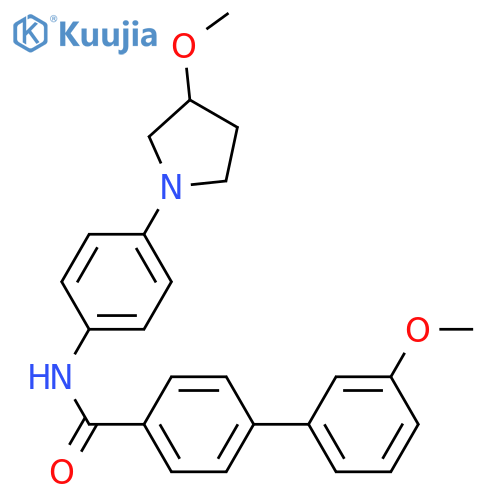 3'-methoxy-N-4-(3-methoxypyrrolidin-1-yl)phenyl-1,1'-biphenyl-4-carboxamide structure